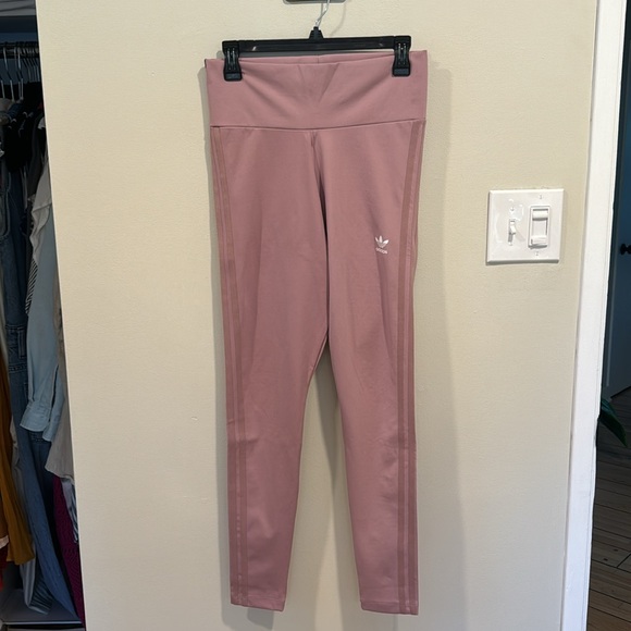 ADIDAS Adicolor Classics Tonal 3-Stripes Tights in Magic Mauve sz L NWOT RARE - Picture 8 of 11